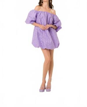 NEW AMYLYNN lola bubble dress in purple